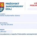 Vybavenie kultúrneho domu - Výzva poslancov PSK 2024