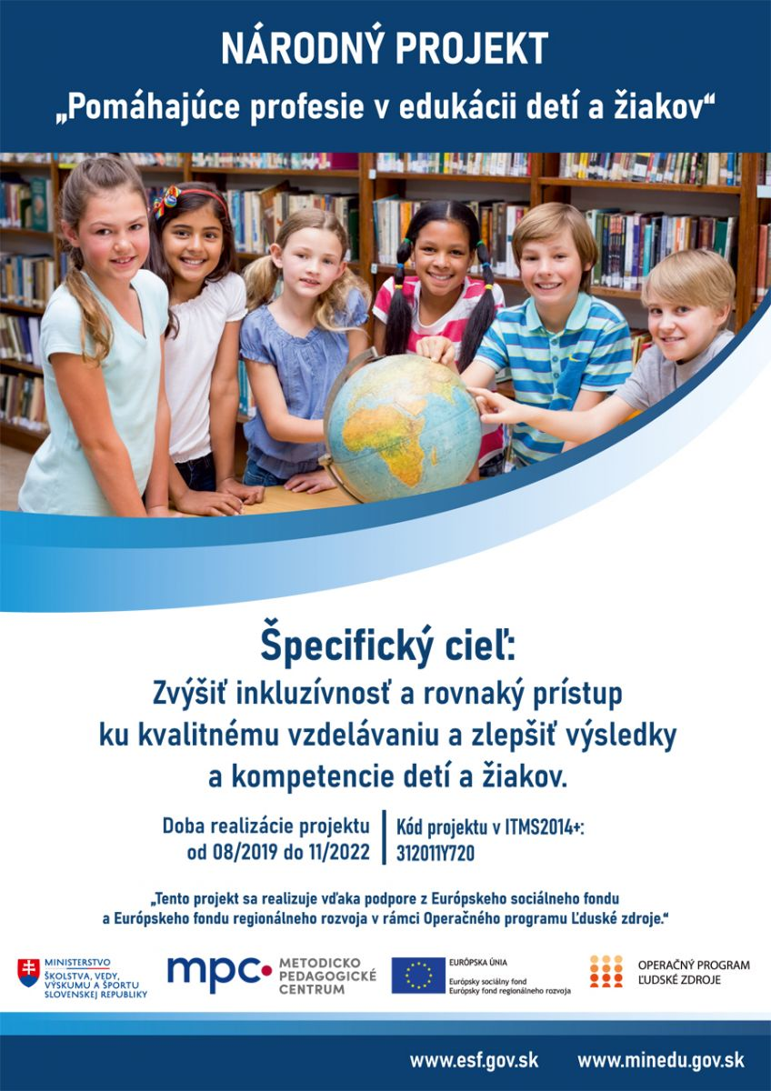 Fotka - NP Pomáhajúce profesie v edukácii detí a žiakov